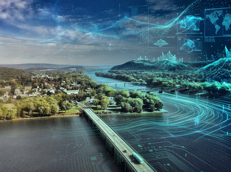 A scenic overview of the central Pennsylvania valley